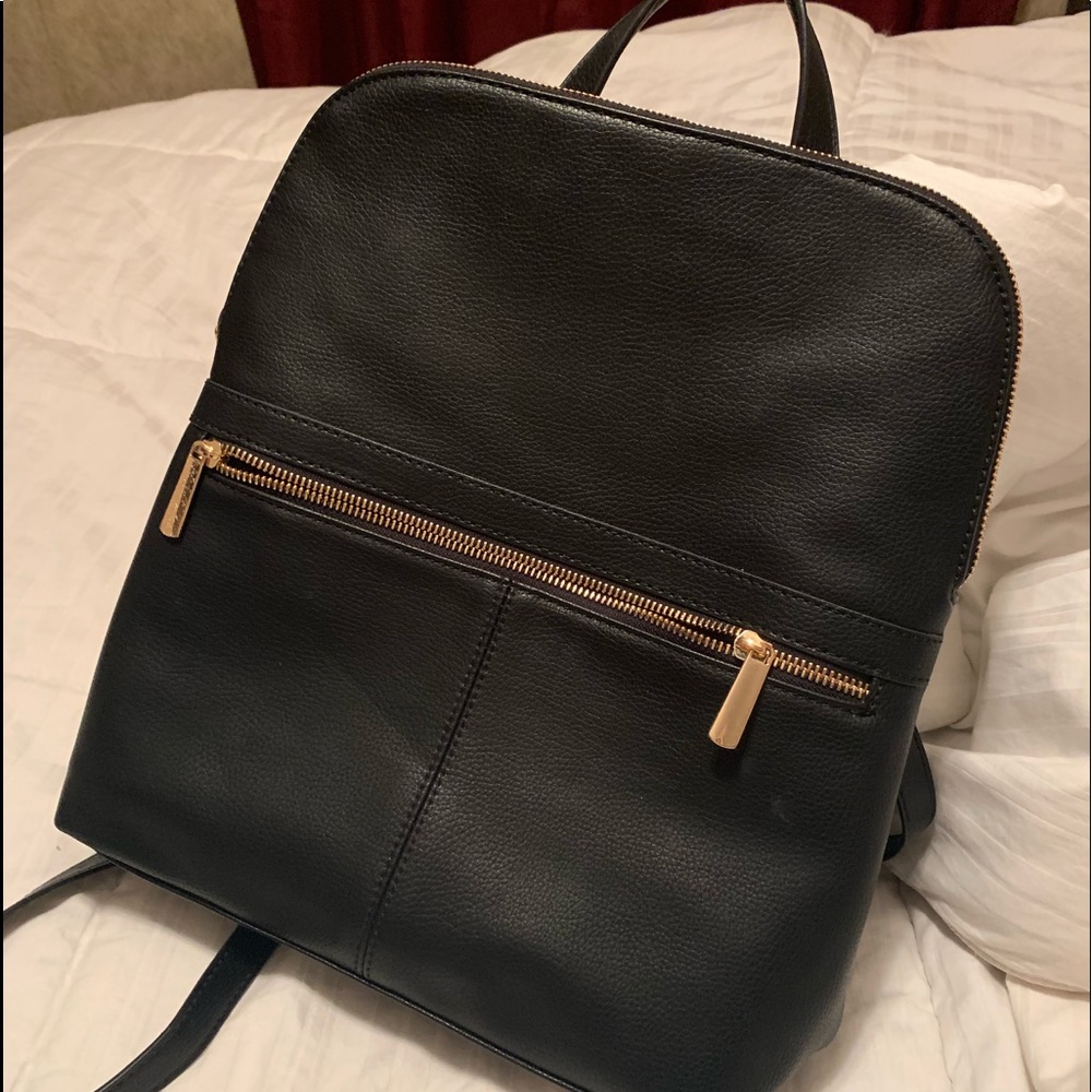 Black backpack purse